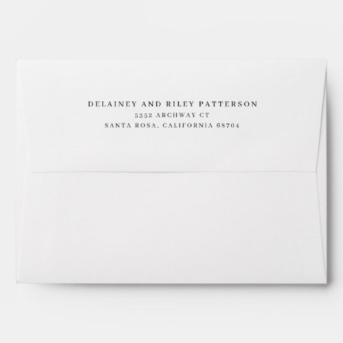 Classic White Return Address Envelope