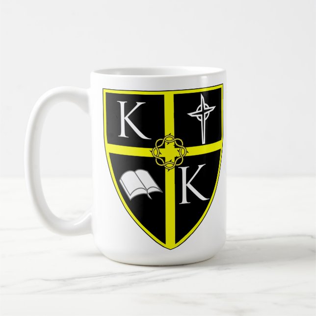 Classic White Shield Mug (Left)