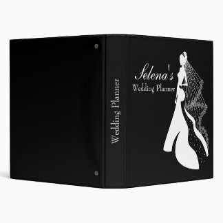 Classic White Silohuette Bride 3 Ring Binder