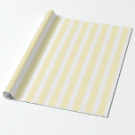 Classic White Stripe Vintage Stripe Pastel Yellow Wrapping Paper