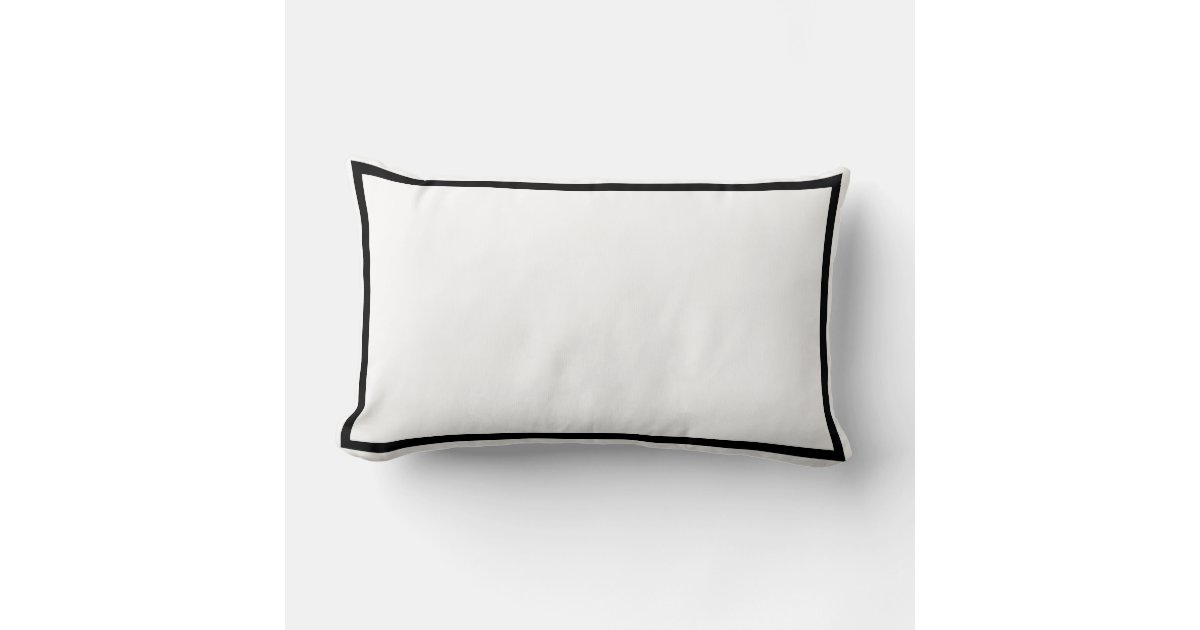 Classic White with Black, Reverse Black White Lumbar Pillow Zazzle