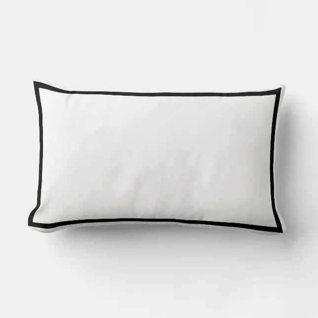 Classic White with Black, Reverse Black White Lumbar Pillow Zazzle