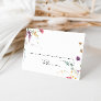Classic Wild Colorful Floral Wedding  Place Card
