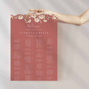 Classic Wildflower Alphabetical Seating Chart