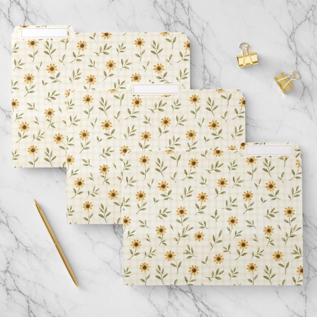 Classic Wildflower File Folder