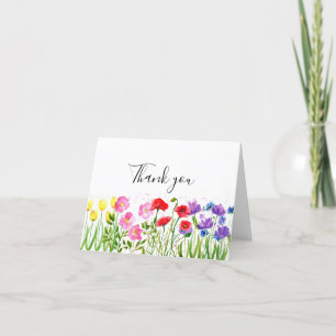 Classic Wildflower Floral Wedding Thank you