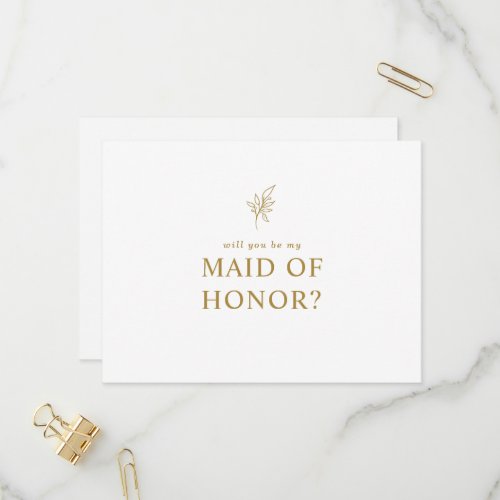 Classic Will you be my maid of Honor Invitation Postcard