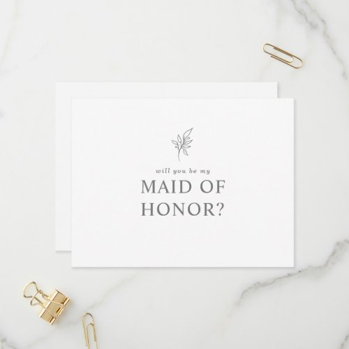 Classic Will you be my maid of Honor Invitation Postcard