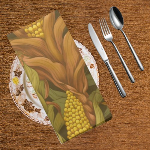 Classic William Morris Autumn Corn  Cloth Napkin
