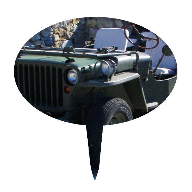 Classic Willy's Jeep. Cake Topper (Front)