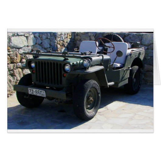Classic Willy's Jeep. Cards (Front Horizontal)