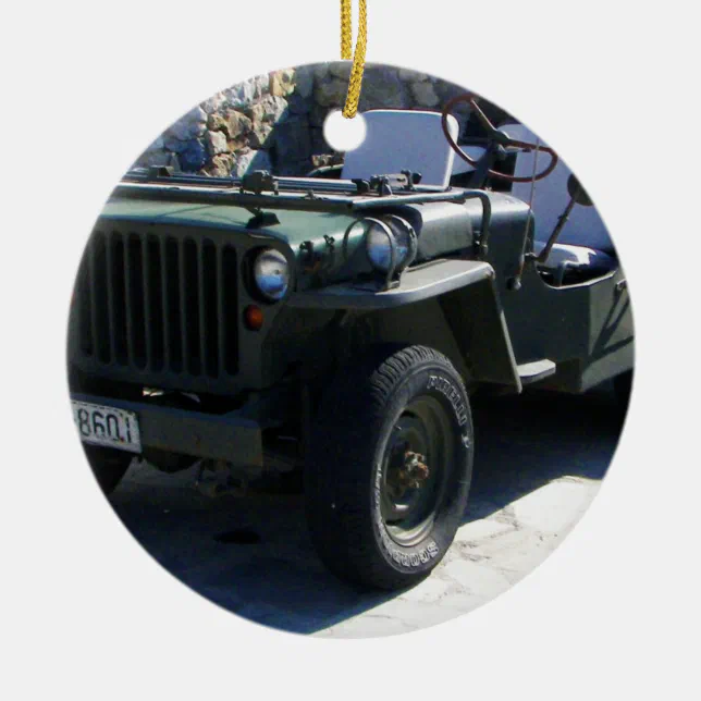 Classic Willy's Jeep. Ceramic Ornament Zazzle