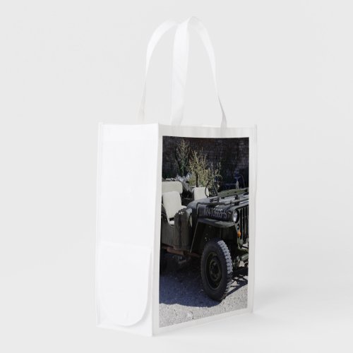 Classic Willys Jeep Reusable Grocery Bag