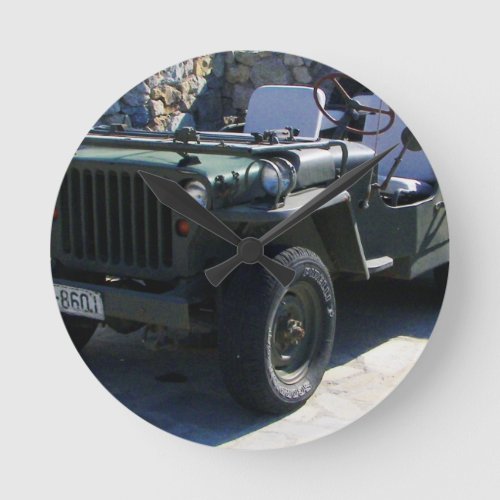Classic Willys Jeep Round Clock