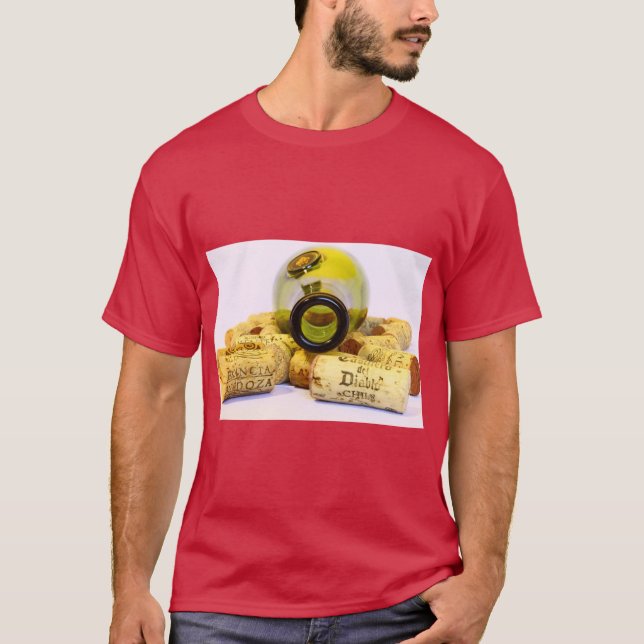 Classic Wine-Bottle Art Tee (Front)