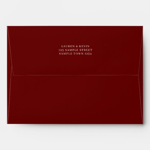 Classic Wine Colour 5x7 invitation envelope
