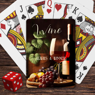 Classic Wine Lovers Funny Poker Cards