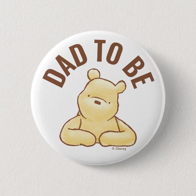 Classic Winnie the Pooh 100 Acre Wood Baby Shower Button (Front)