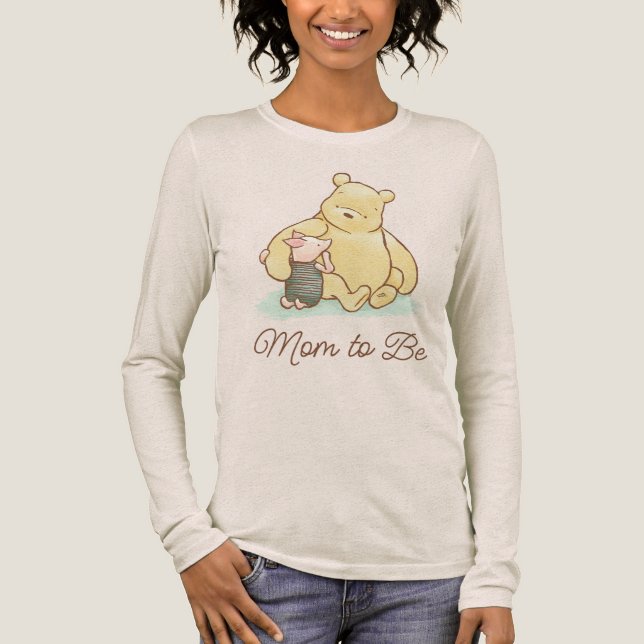 Classic Winnie the Pooh 100 Acre Wood Baby Shower Tri-Blend Shirt (Front)