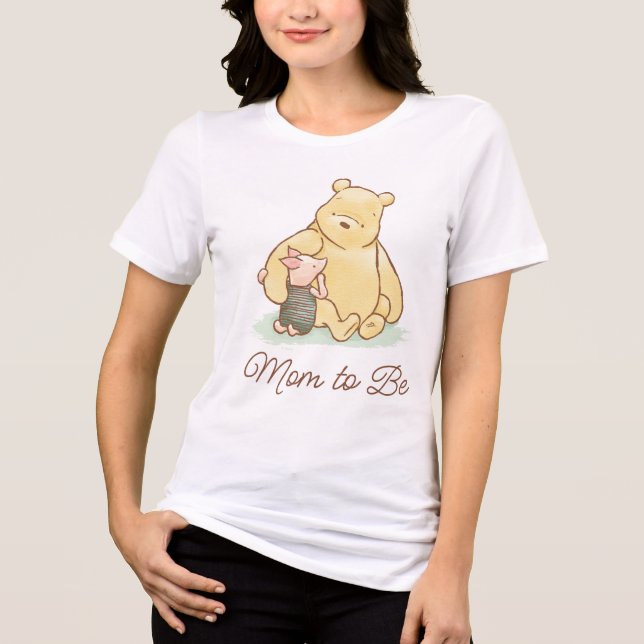 Classic Winnie the Pooh 100 Acre Wood Baby Shower Tri-Blend Shirt (Front)