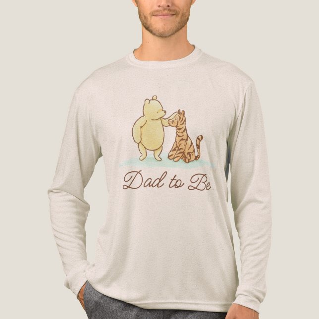Classic Winnie the Pooh 100 Acre Wood Baby Shower Tri-Blend Shirt (Front)