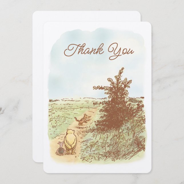 Classic Winnie the Pooh 100 Acre Wood Birthday Invitation (Front/Back)