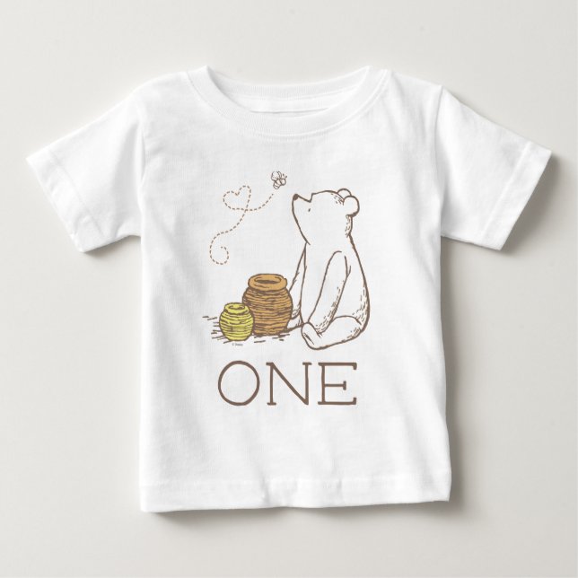 Classic Winnie the Pooh | 1st Birthday - One Baby T-Shirt (Front)