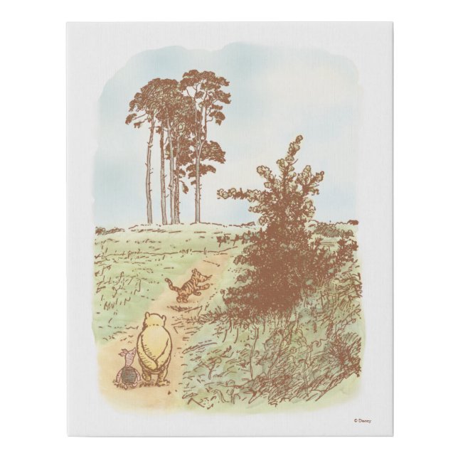 Classic Winnie the Pooh and Pals Nursery  Faux Canvas Print (Front)