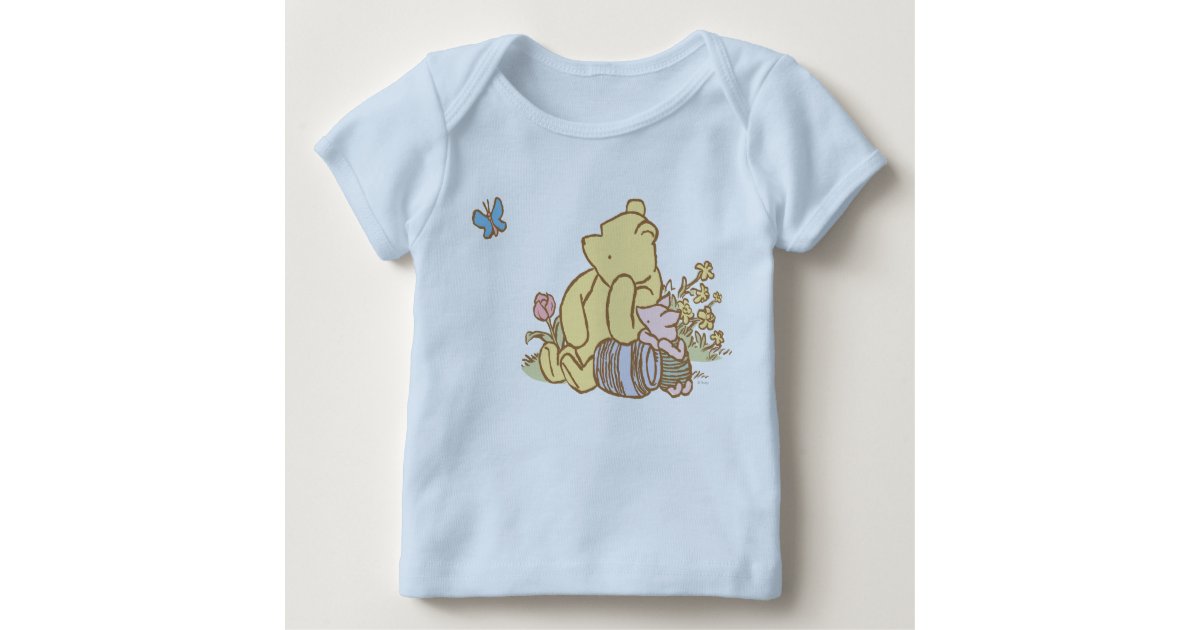 Classic Winnie The Pooh And Piglet 1 Baby T Shirt Zazzle Com