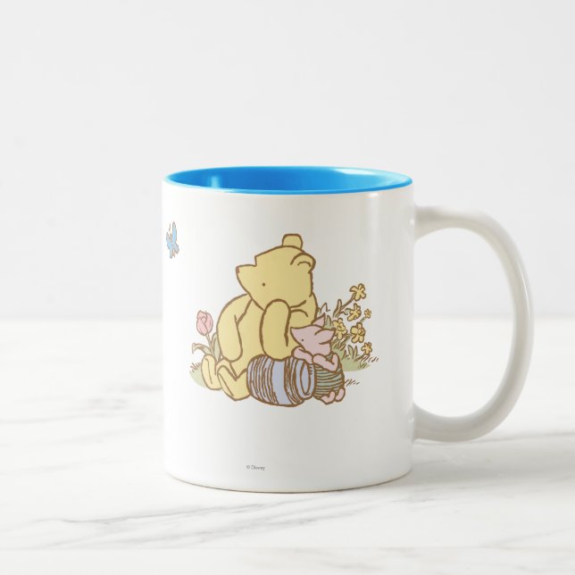 Classic Winnie the Pooh and Piglet 1 Two-Tone Coffee Mug (Right)