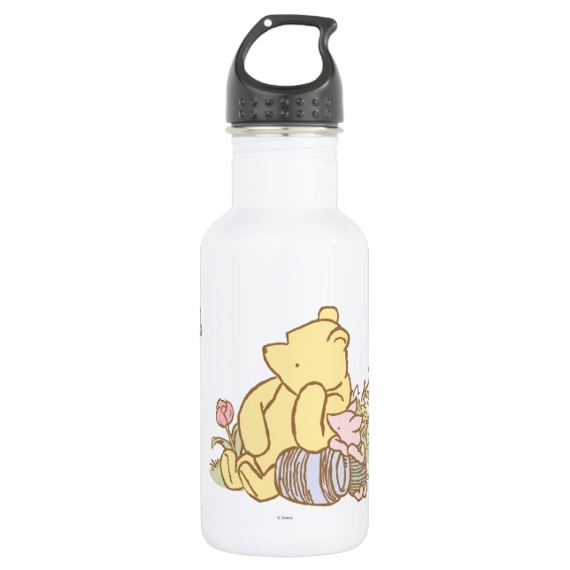 Classic Winnie the Pooh and Piglet 1 Water Bottle (Front)