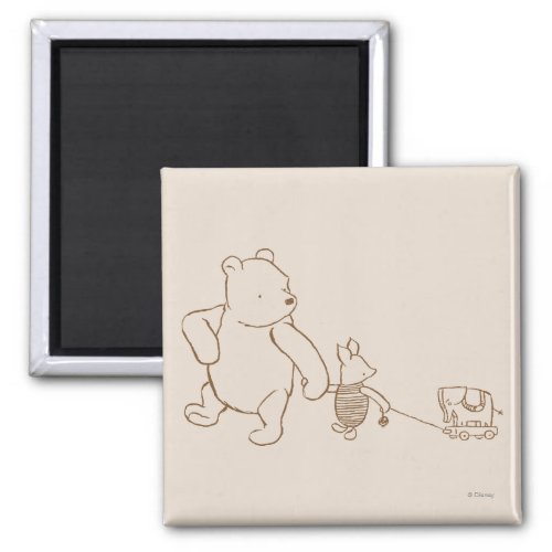 Classic Winnie the Pooh and Piglet 2 Magnet