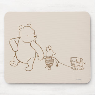 Classic Winnie the Pooh and Piglet 2 Mouse Pad