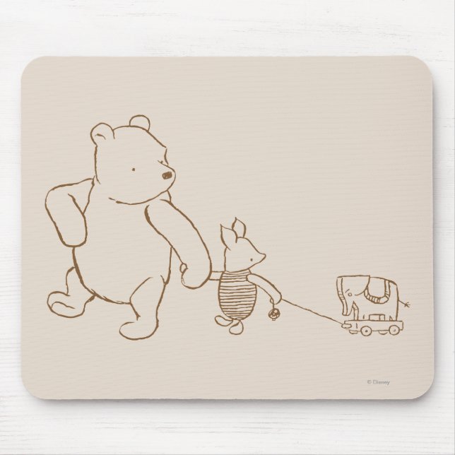 Classic Winnie the Pooh and Piglet 2 Mouse Pad (Front)