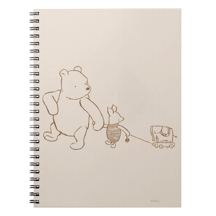 Classic Winnie the Pooh and Piglet 2 Notebook | Zazzle