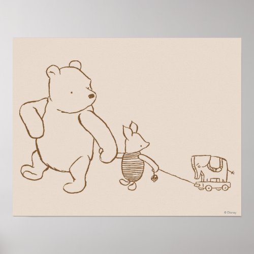 Classic Winnie the Pooh and Piglet 2 Poster