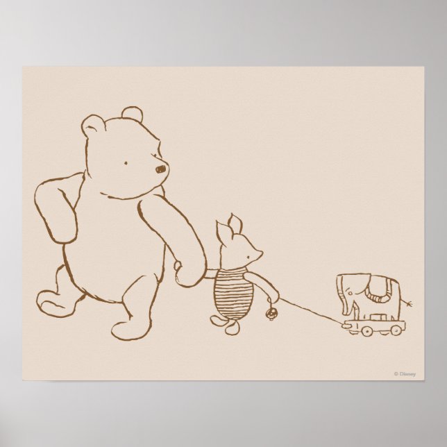 Classic Winnie the Pooh and Piglet 2 Poster (Front)