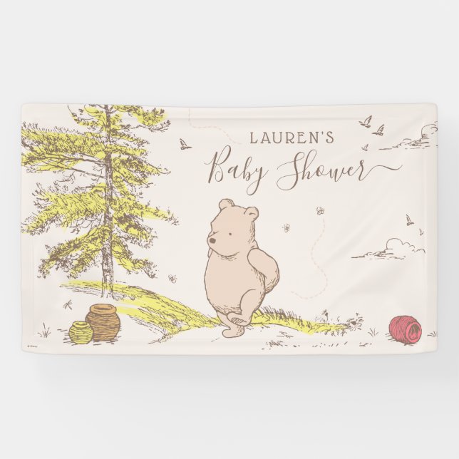 Classic Winnie the Pooh | Baby Shower Banner (Horizontal)
