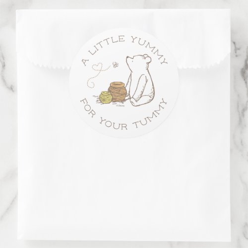 Classic Winnie the Pooh Baby Shower Favor  Classic Round Sticker