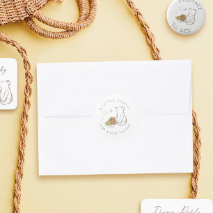 Classic Winnie the Pooh Baby Shower Favor  Round Sticker