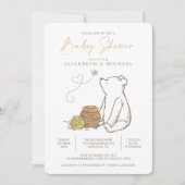 Classic Winnie the Pooh Baby Shower Invitation (Front)