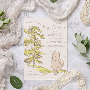 Classic Winnie the Pooh   Baby Shower Invitation