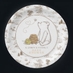 Classic Winnie the Pooh Baby Shower  Paper Plates<br><div class="desc">Celebrate your Winnie the Pooh themed Baby Shower with these classic Winnie the Pooh paper plates. Personalize by adding your name custom text!</div>