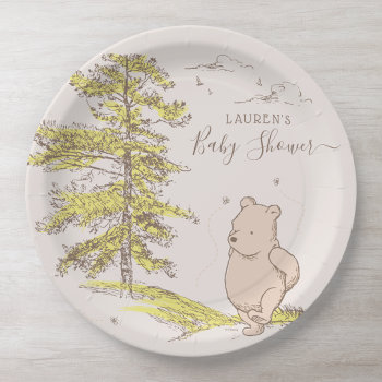 Classic Winnie The Pooh | Baby Shower Paper Plates by winniethepooh at Zazzle