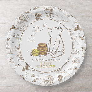 Classic Winnie the Pooh Baby Shower  Paper Plates