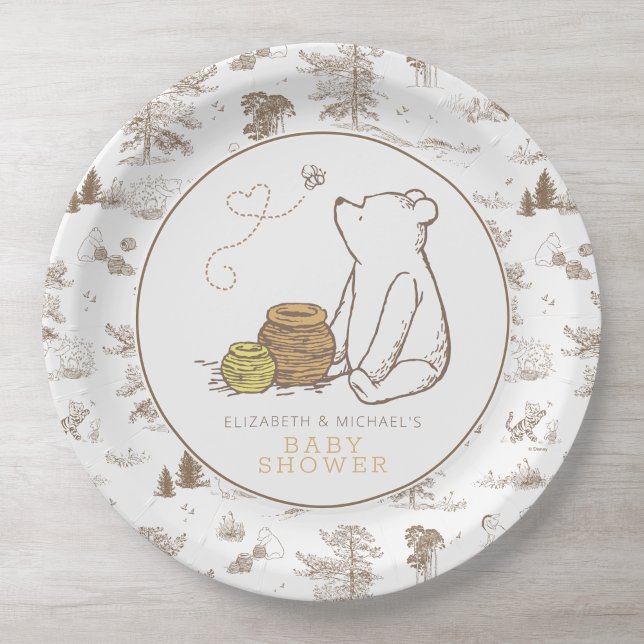Classic Winnie the Pooh Baby Shower  Paper Plates (Creator Uploaded)