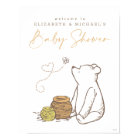 Classic Winnie the Pooh Baby Shower Welcome Sign