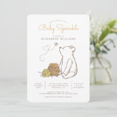 Classic Winnie the Pooh Baby Sprinkle Invitation (Standing Front)