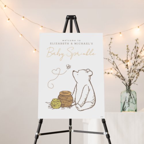 Classic Winnie the Pooh Baby Sprinkle Welcome Sign