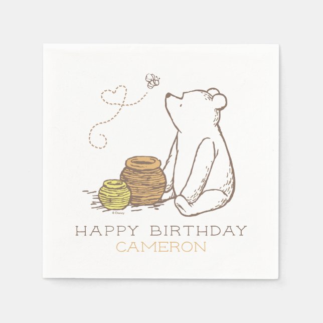 Classic Winnie the Pooh Birthday Napkins (Front)